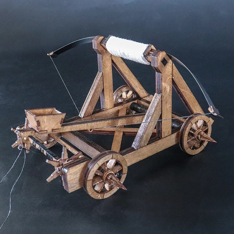 Home Office Architecture - Medieval Elastic Catapult Model Ancient Chariot