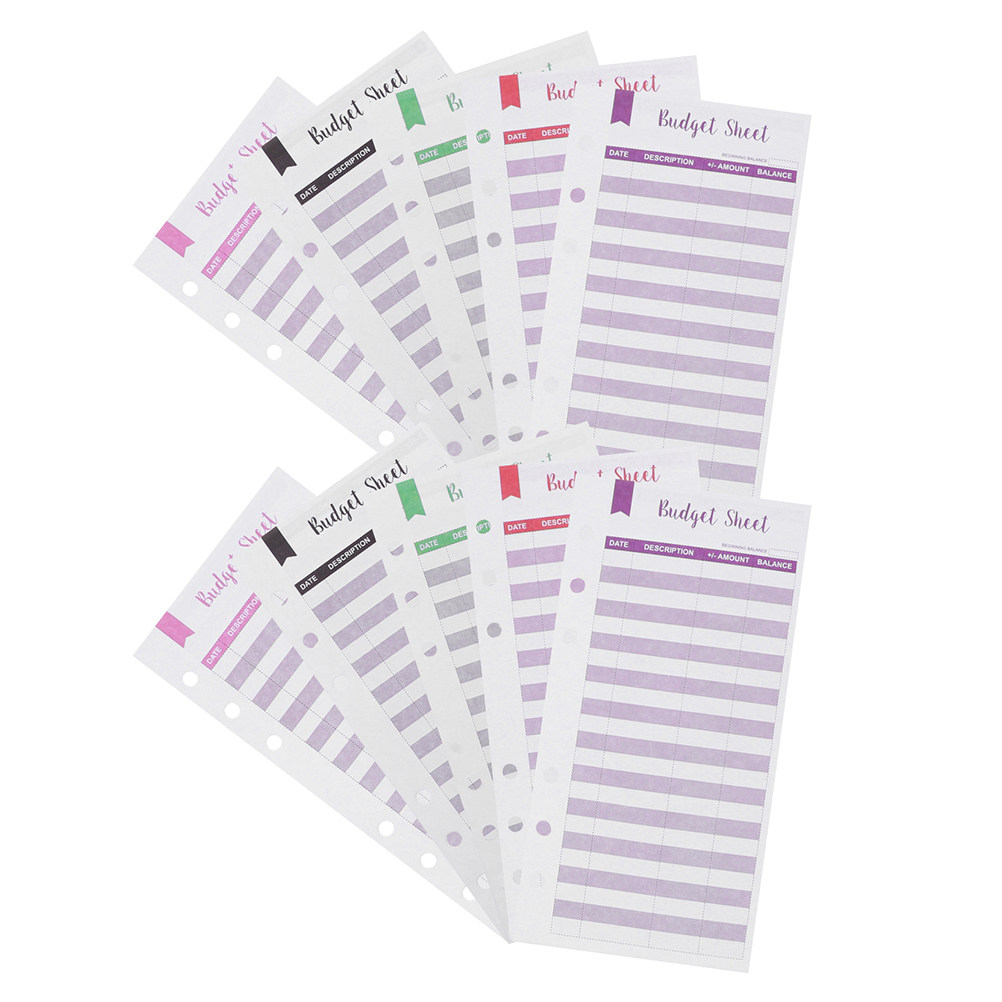 Home Office Budget - 60Sheets Portable Budget Sheets A6 Cash