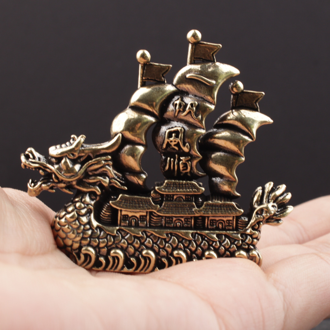 Home Office Architecture - Figure Dragon Boat Statue Home Decor