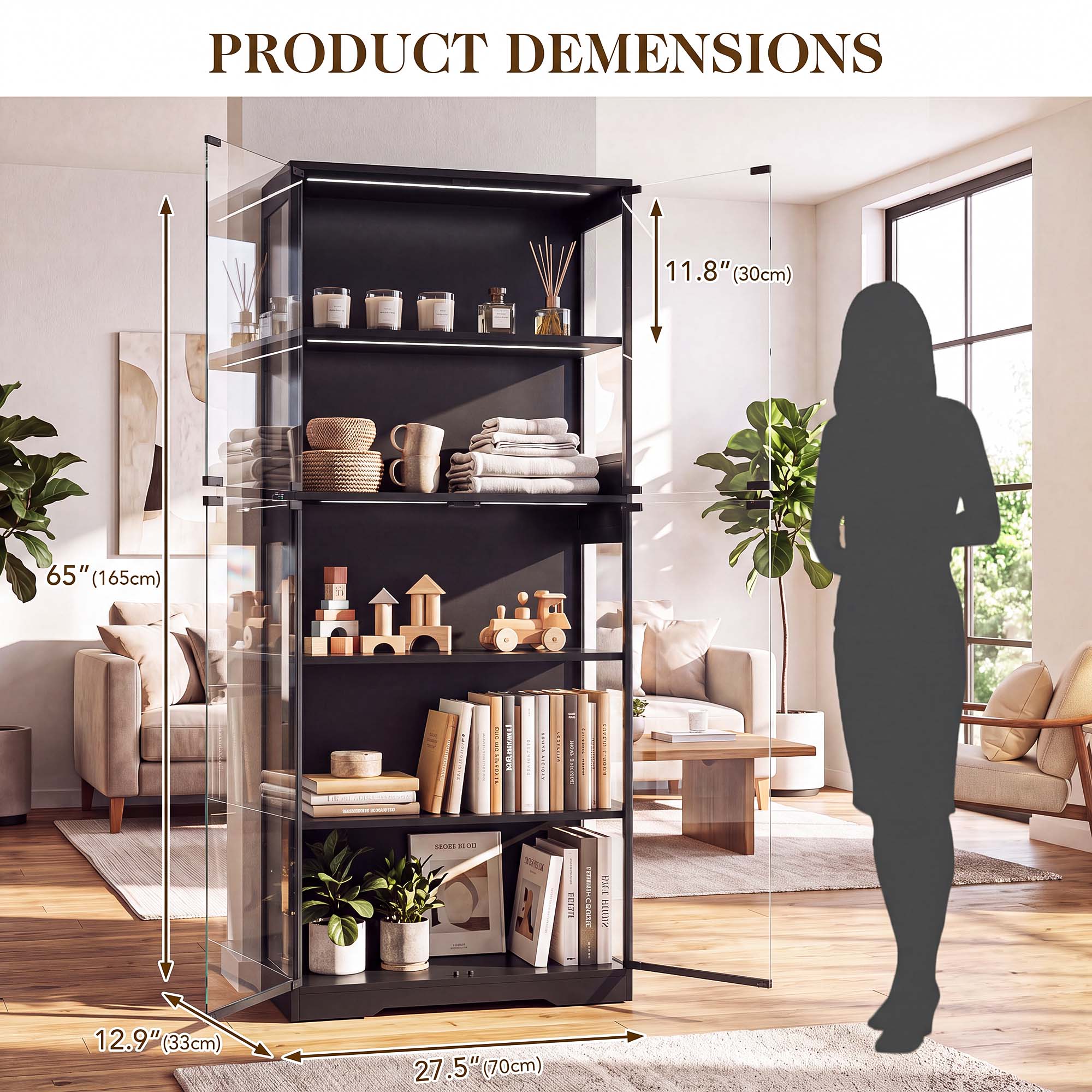TCGBKAF 5‑Tier Display Cabinet - đánh giá và giá Home Office Room