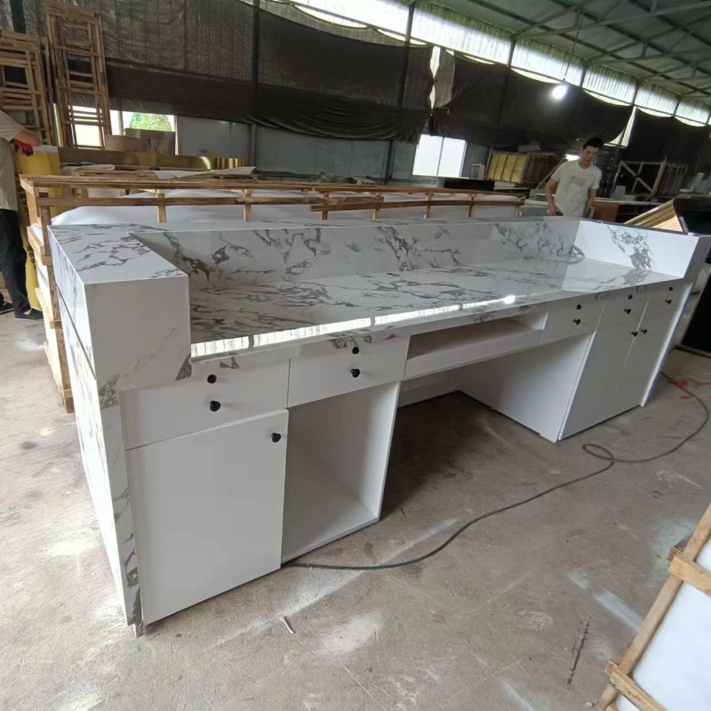 Floor Elegant Reception Desk L - đánh giá và giá Home Office Tienda