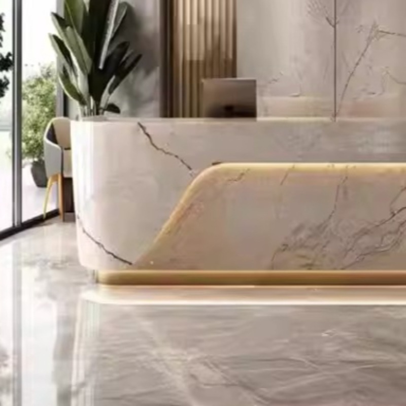 Floor Elegant Reception Desk L - đánh giá và giá Home Office Tienda