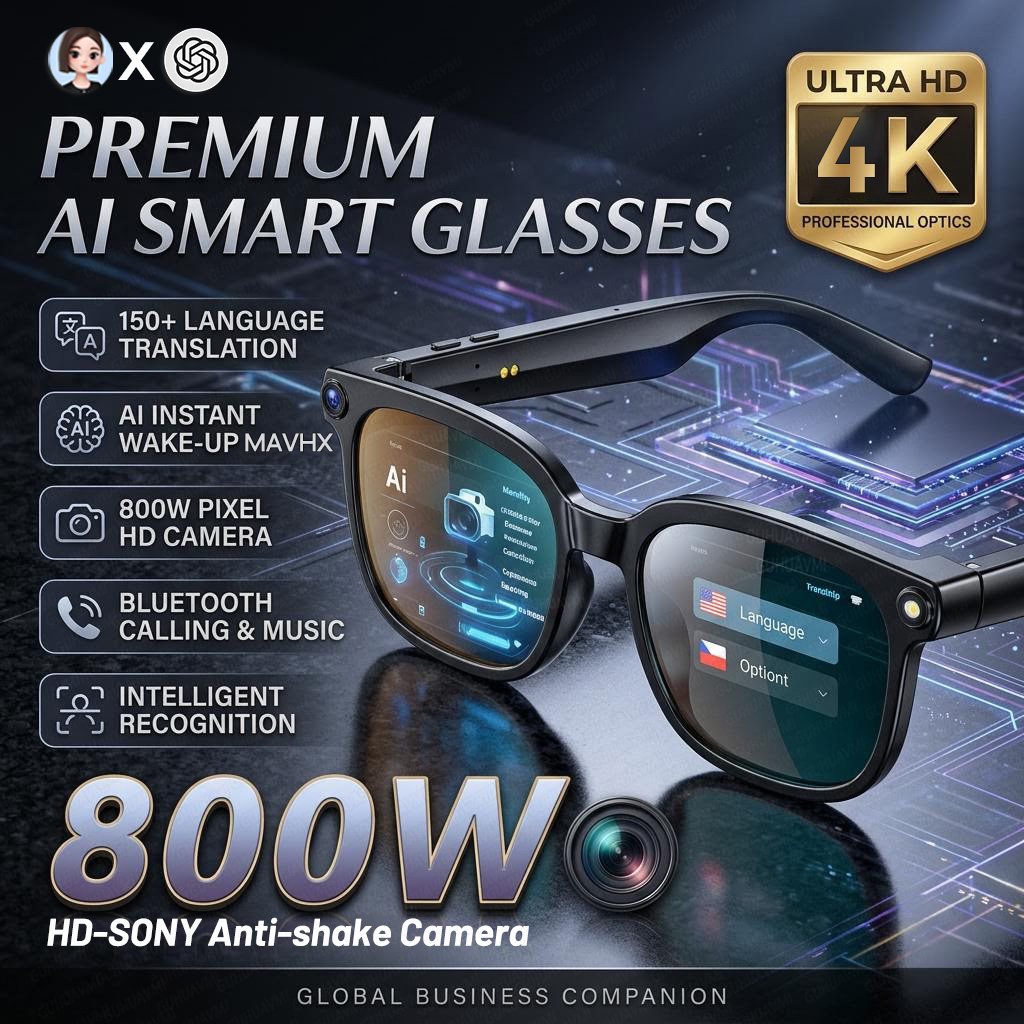 2026 4K 8MP Smart Glasses Men  - đánh giá và giá Webcam Hd 1080P