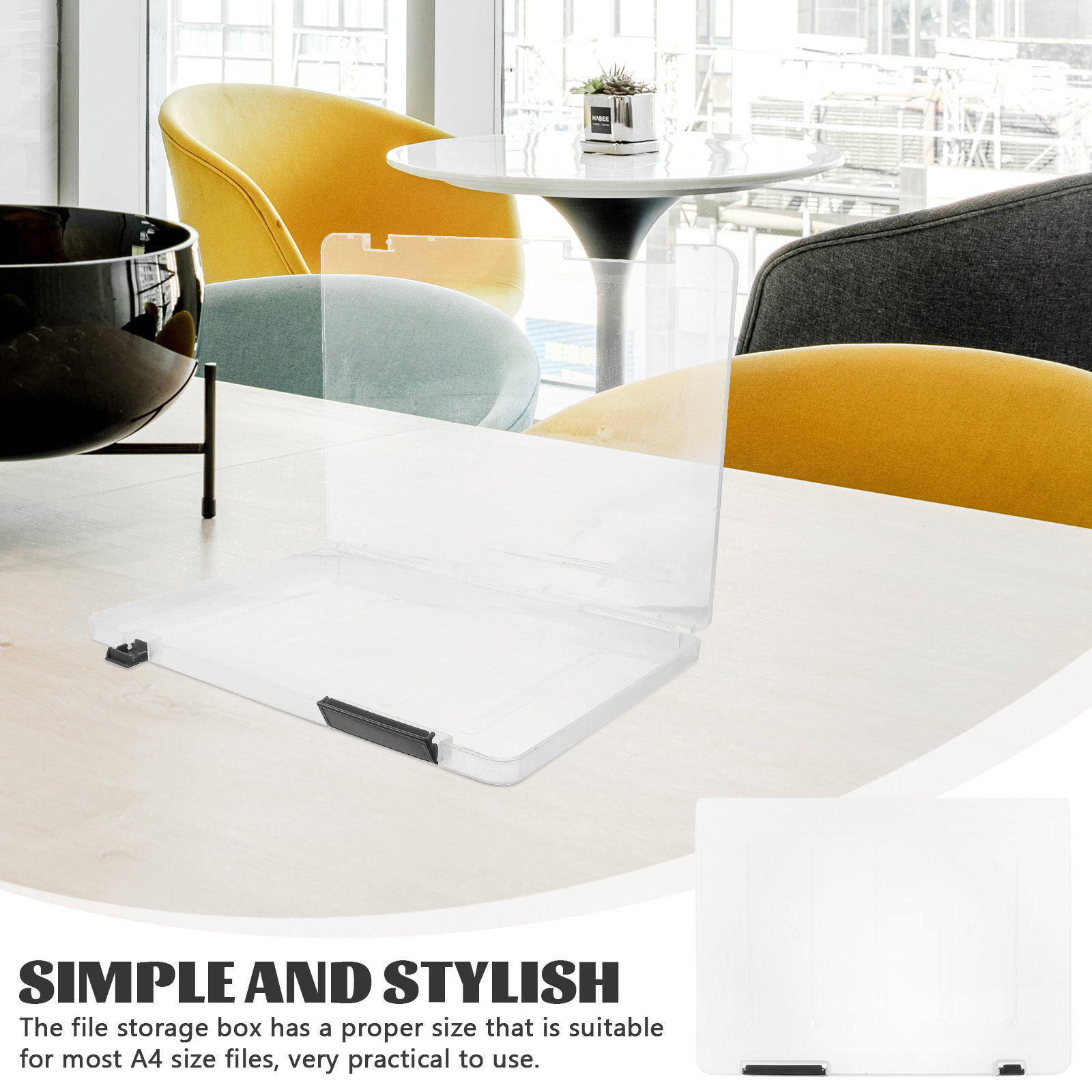 Transparent A4 File Box Plasti - đánh giá và giá Home Office Travel Document