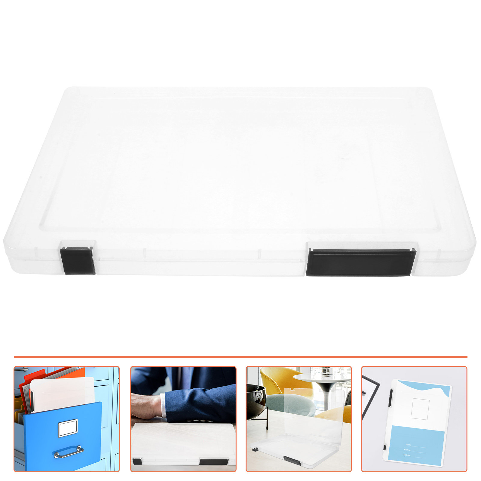 Transparent A4 File Box Plasti - đánh giá và giá Home Office Travel Document
