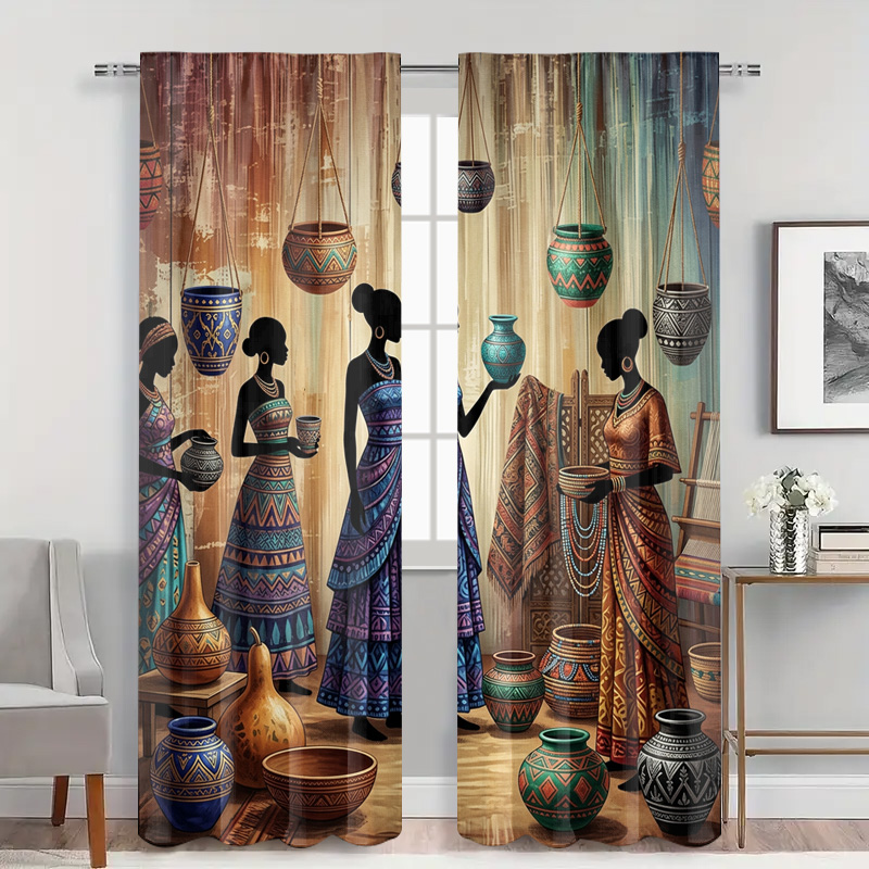 Bohemian Ethnic Market Curtain - đánh giá và giá Home Office Marketing