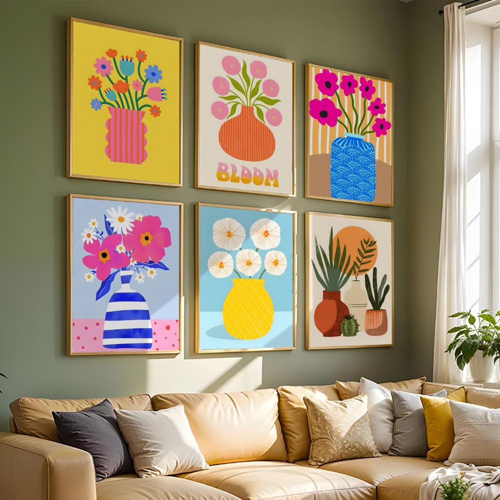 Pink Flower Market Vase Painti - đánh giá và giá Home Office Marketing