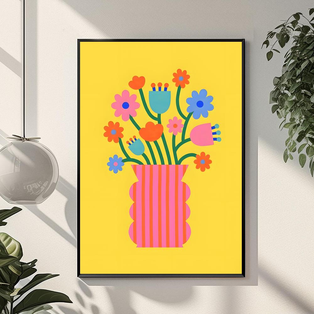 Pink Flower Market Vase Painti - đánh giá và giá Home Office Marketing