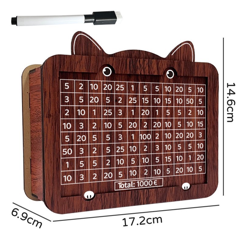 Rustic Penny Bank with Goal Tr - đánh giá và giá Home Office Budget