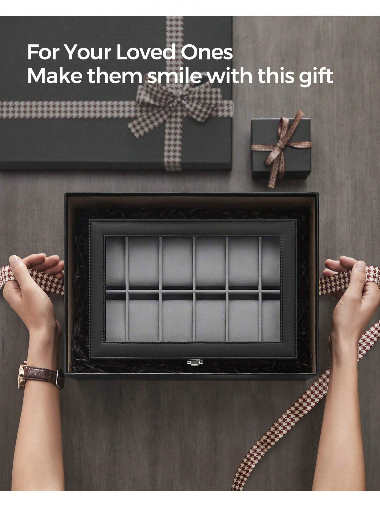 12-Slot Lockable Watch Box wit - đánh giá và giá File Cabinet Drawer