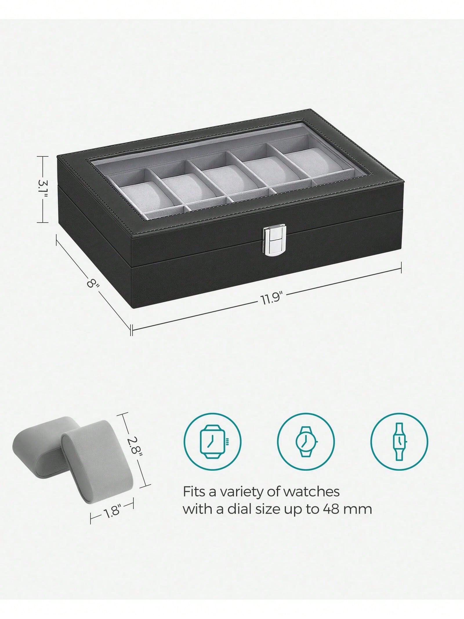 12-Slot Lockable Watch Box wit - đánh giá và giá File Cabinet Drawer