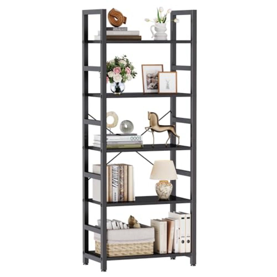 5-Tier Bookshelf, Modern Tall  - đánh giá và giá Home Office Room
