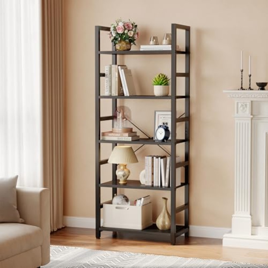 5-Tier Bookshelf, Modern Tall  - đánh giá và giá Home Office Room