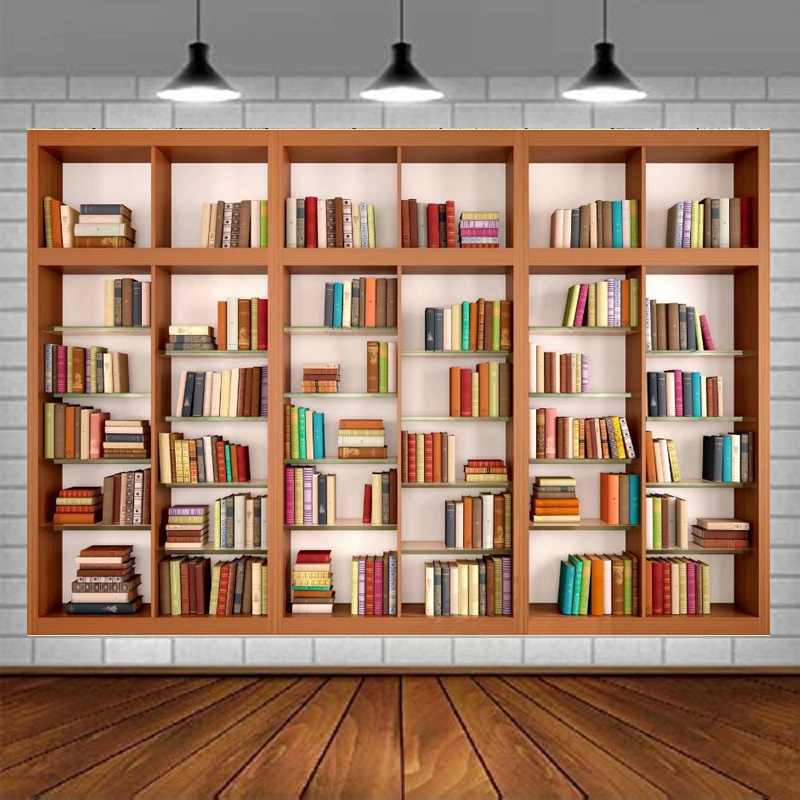 Modern Wooden Bookshelf Photog - đánh giá và giá Home Office Zoom Background Free