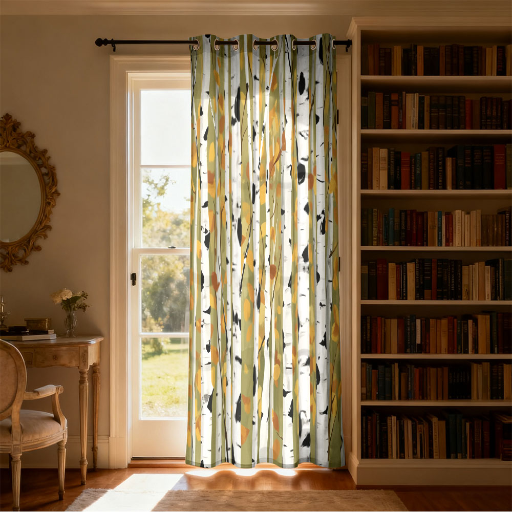 1pc autumn birch forest print  - đánh giá và giá Home Office Rate